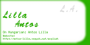 lilla antos business card